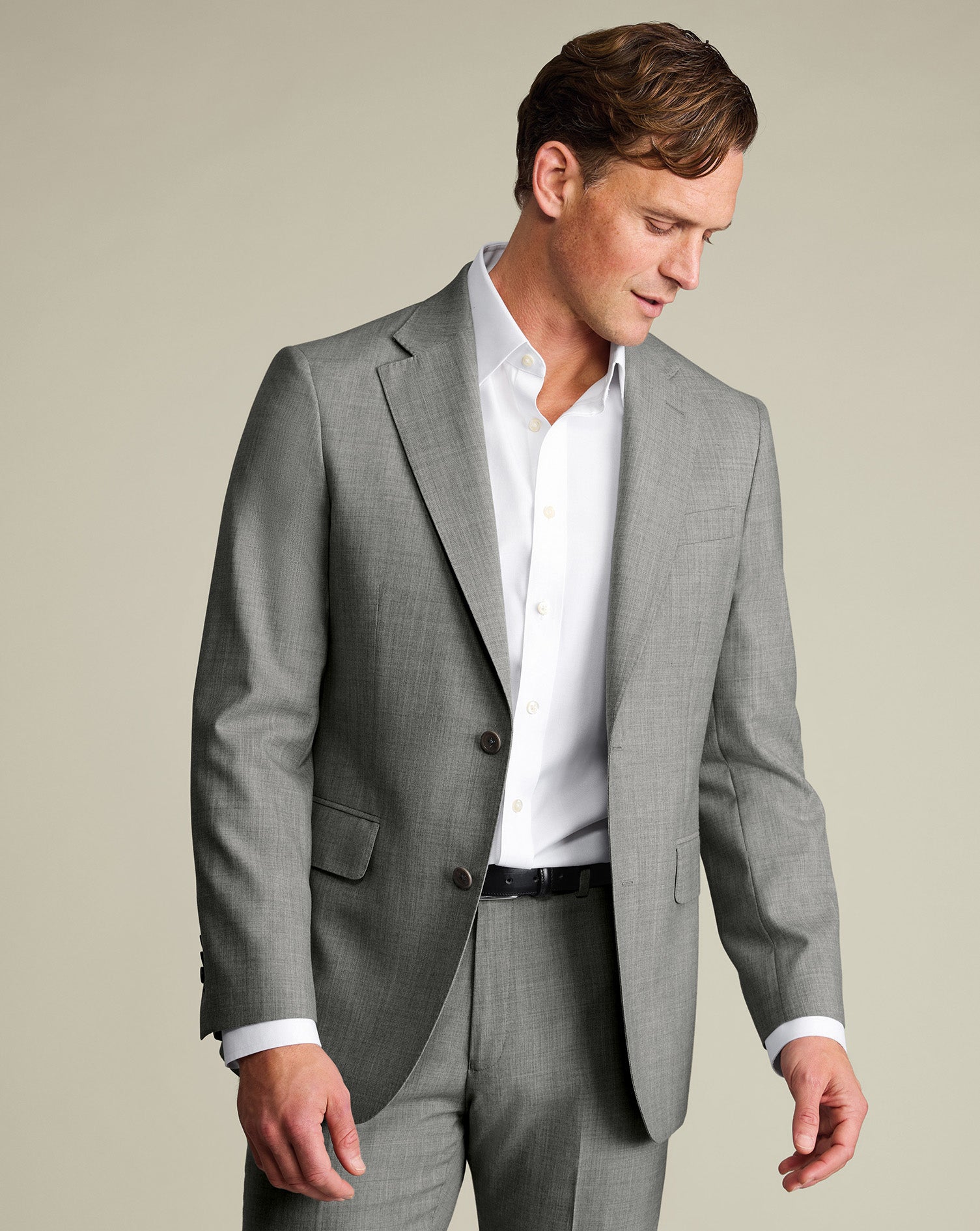 Ultimate Performance Sharkskin Suit Jacket Gray