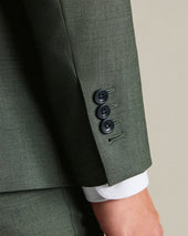 Double Breasted Ultimate Performance Sharkskin Suit Jacket Green