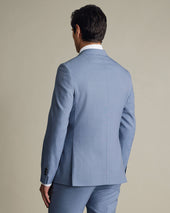 Double Breasted Ultimate Performance Sharkskin Suit Light