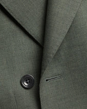 Double Breasted Ultimate Performance Sharkskin Suit Green