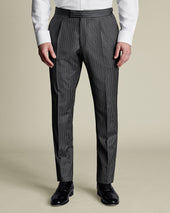 Stripe Morning Suit Pants - Black