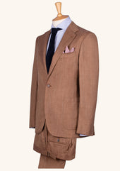 Light Brown Wool Single Breasted Suit