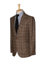 Unstructured Jacket With Blue Check