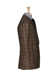 Unstructured Jacket With Blue Check