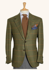 Green Tweed Unstructured Jacket
