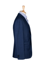 Blue Herringbone Unstructured Jacket
