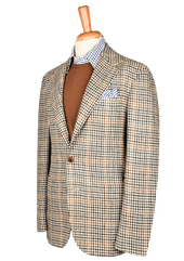 Mustard Pied De Poule Unstructured Jacket
