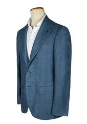 Herringbone Linen Unstructured Jacket