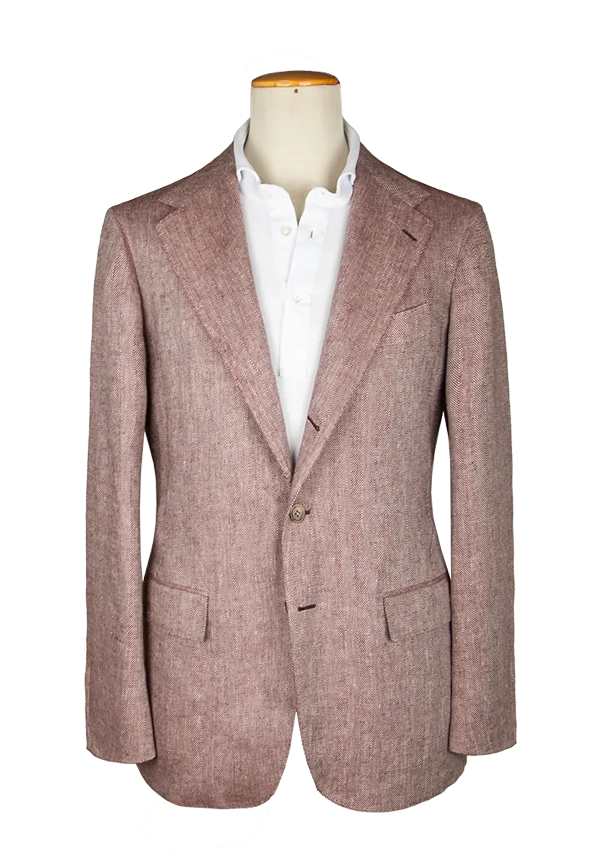 Ros Herringbone Linen Unstructured Jacket