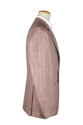Ros Herringbone Linen Unstructured Jacket