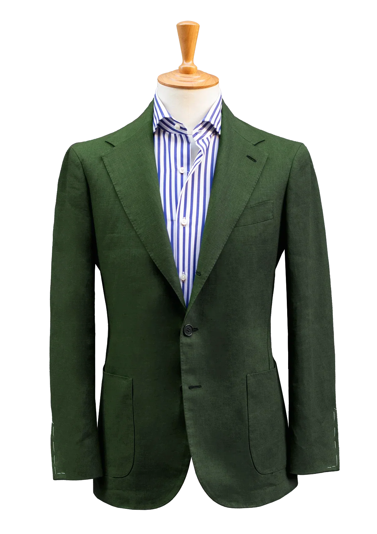 Green Linen Unstructured Jacket