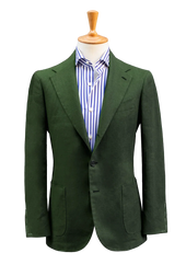 Green Linen Unstructured Jacket