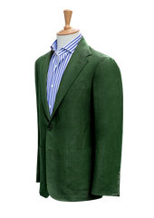 Green Linen Unstructured Jacket