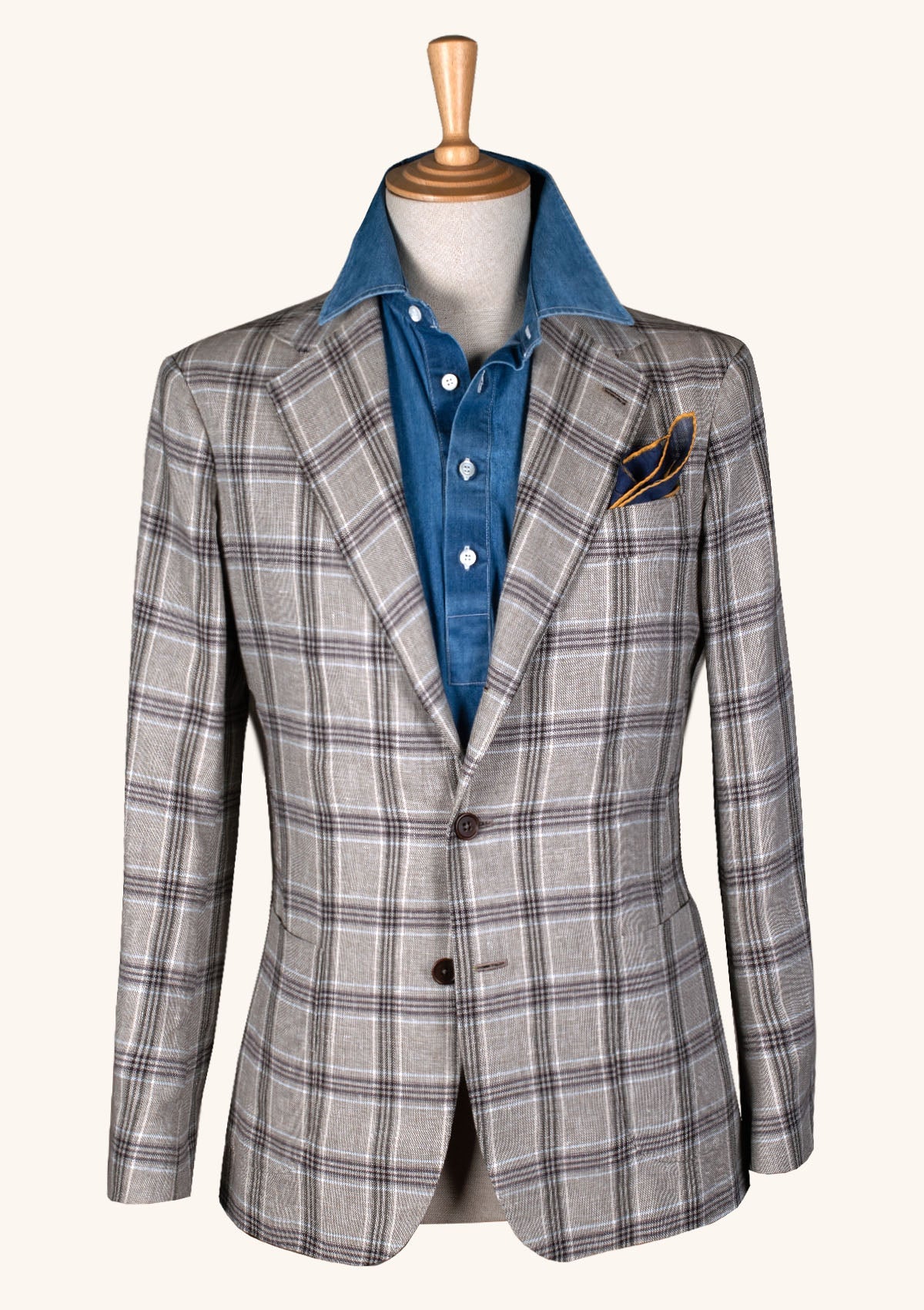 Plaid Unstuctured Jacket