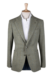 Green Wool Unstructured Jacket
