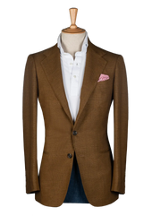 Tobacco Unstructured Hopsack Jacket