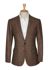 Brown Prince of Wales Unstructured Jacket