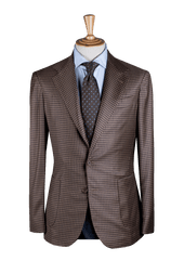Brown Checkered Unstructured Jacket