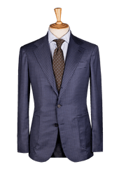 Blue Checkered Unstructured Jacket