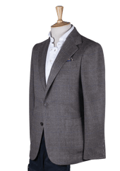 Cashmere Jacket With Blue Pattern