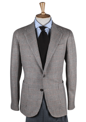 Checked Ustructured Jacket with Burgundy Stripe
