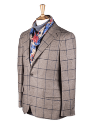 Unstructured Jacket With Black Check