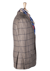 Unstructured Jacket With Black Check