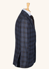 Brown Checked Cashmere Blend Jacket
