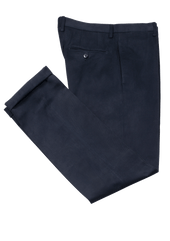 Blue Fustagno Cotton Twill Trousers