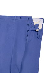Azure Fustagno Cotton Twill Trousers