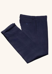 Royal Blue Fustagno Cotton Twill Trousers
