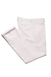 Cream Fustagno Cotton Twill Trousers