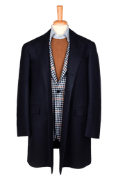 Blue Wool Unstructured Coat