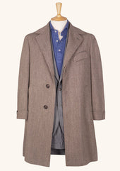 Vintage Khaki Wool Overcoat