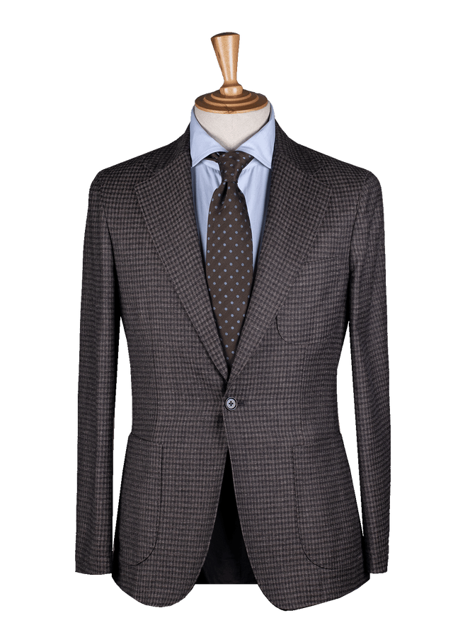 Brown Checked Overshirt Jacket