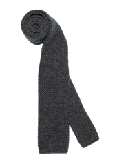 Anthracite Grey Wool Maglia Tie