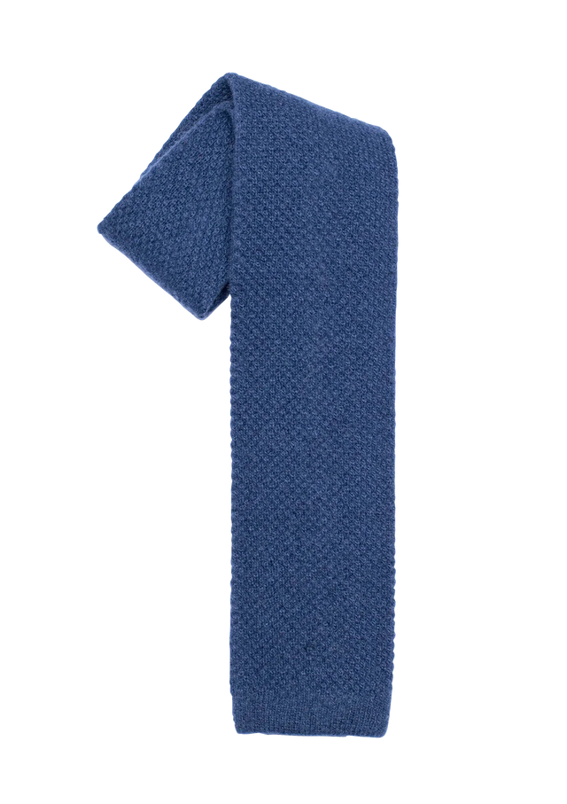 Dark Azure Wool Maglia Tie