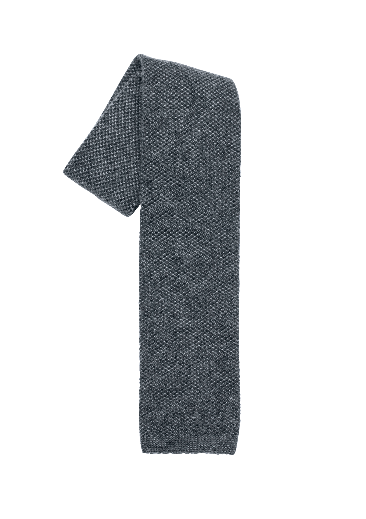 Grey Melange Wool Maglia Tie Pattern 10