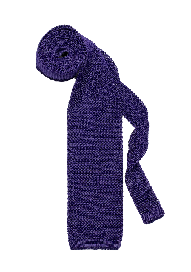 Purple Silk Maglia Tie