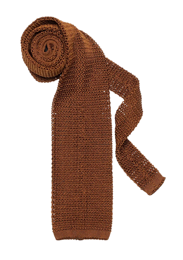 Rust Silk Maglia Tie