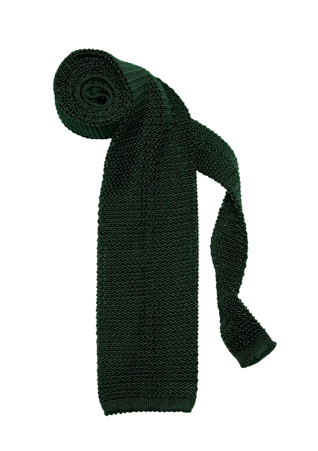 English Green Silk Maglia Tie
