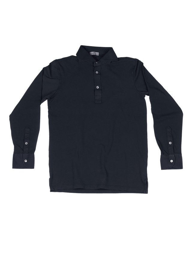Blue Stretch Cotton Polo shirt