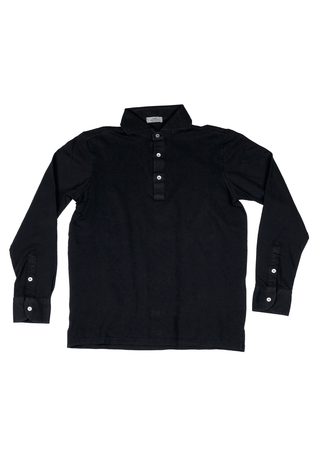 Blue Stone Washed Cotton Polo Shirt