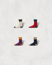 Textured Multi Color Cotton Socks