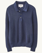 LS Slouchy Polo - Navy
