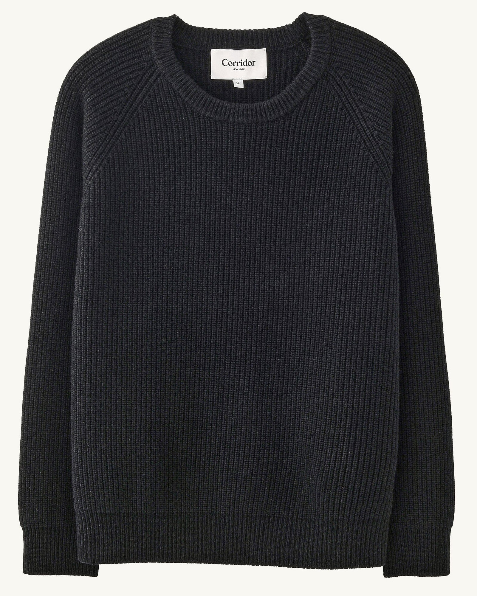 Wool Cashmere Ribbed Crewneck