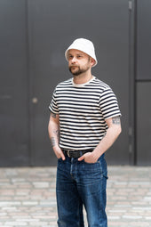 SW10 Breton Striped T-Shirt Ecru / Black