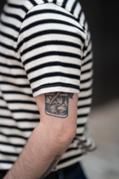 SW10 Breton Striped T-Shirt Ecru / Black