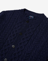 Wool Fisherman Cardigan