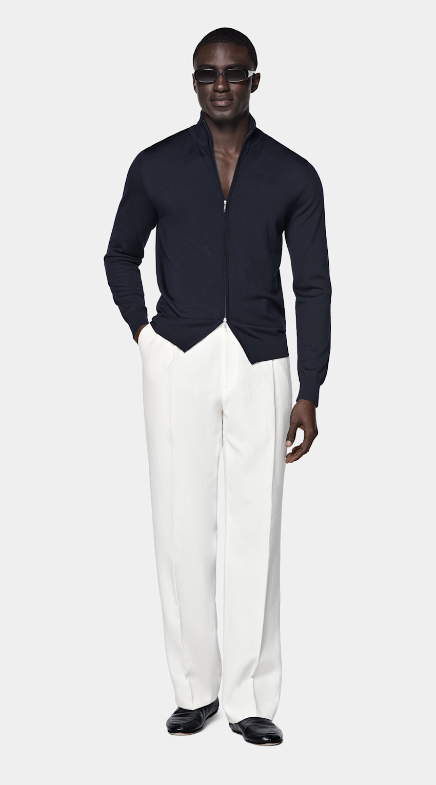 Merino Zip Cardigan